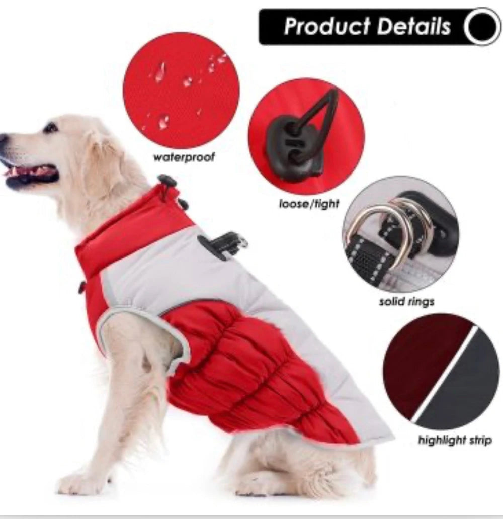 Waterproof Reversible Winter Dog Jacket
